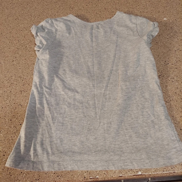 Tucan Bay 365 kids gray beach tee t shirt girls 10 ruffled sleeve - Picture 4 of 5